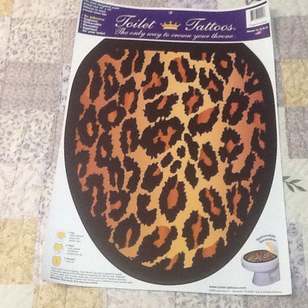Toilet Tattoo Leopard Lid Cover Decor Reusable